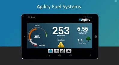 Photo of an Agility Fuel Systems mobile device