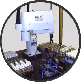 Photo of robot that moves test tubes