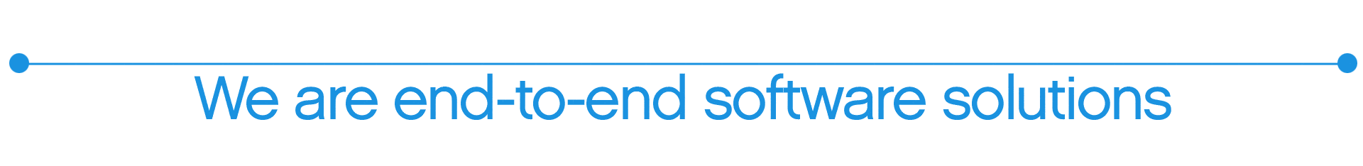 "We are end-to-end software solutions"