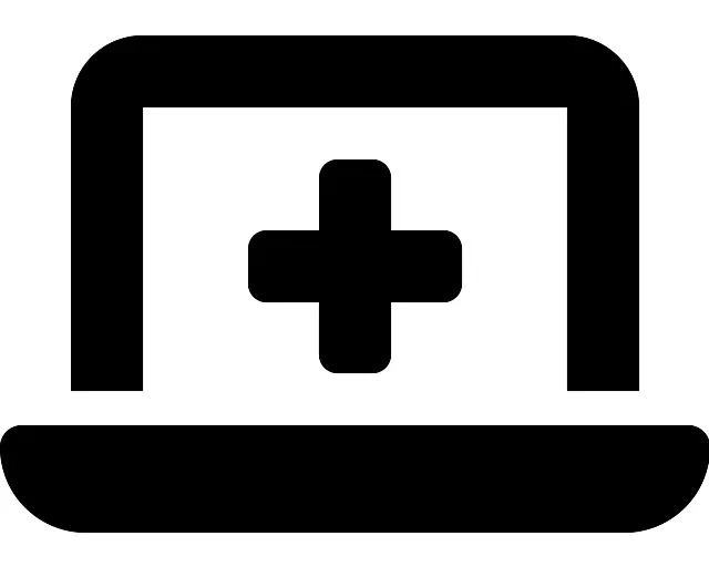 Medical laptop icon